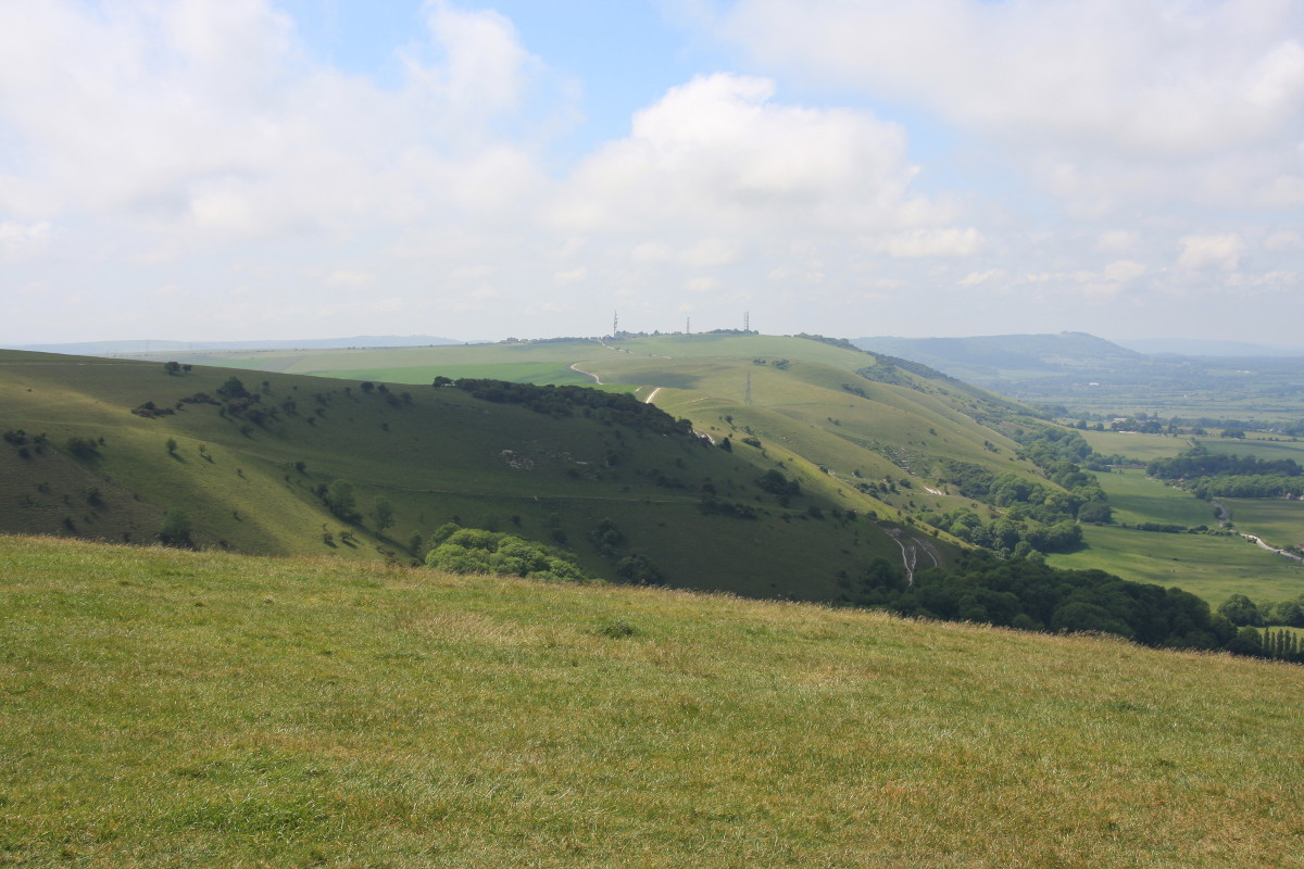 View west from Devil’s Dyke towards Fulking Hill